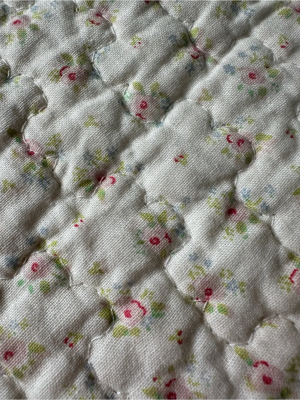 Shabby Chic Floral King Quilt 100% Cotton 1 Pillow Sham